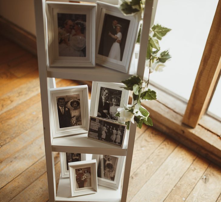 Family Wedding Pictures on Step Ladder