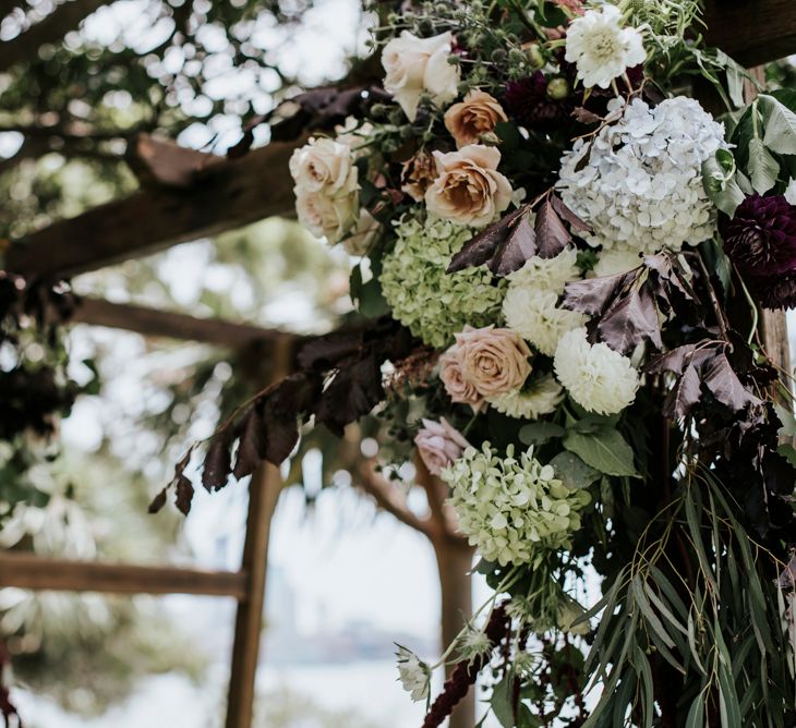 Floral Ceremony Arch For Outdoor Wedding