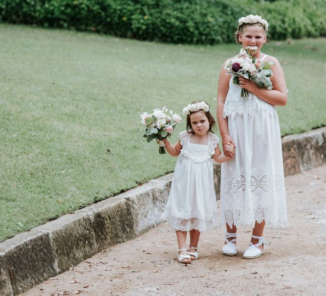 Adorable Flower Girls In All White