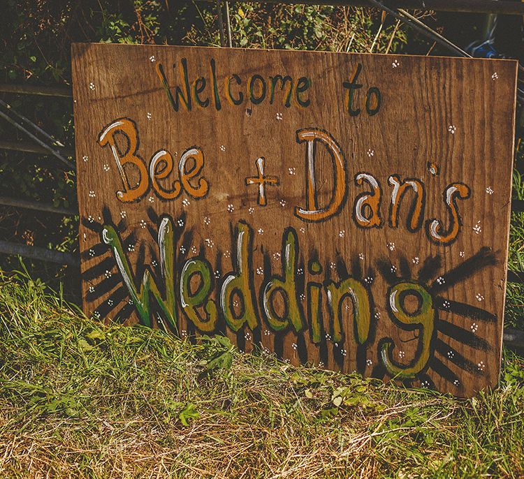 Welcome Sign For Festival Inspired Weding