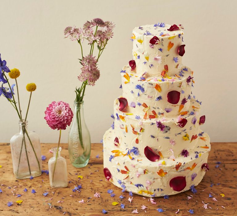 Decorating Cakes With Edible Flowers And Petals