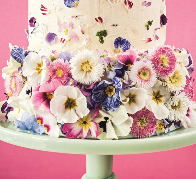 Decorating Cakes With Edible Flowers And Petals