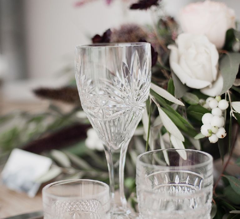 Elegant Glassware For A Wedding Tablescape