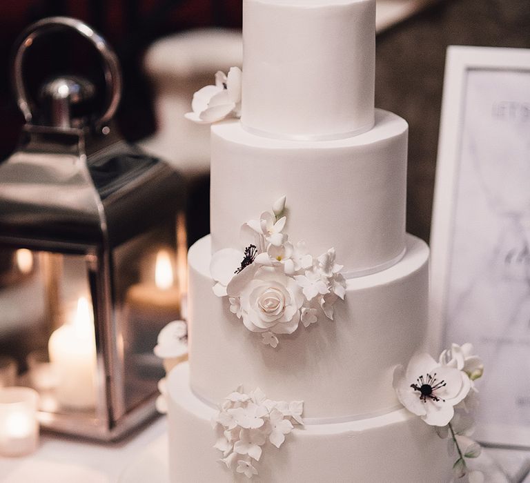 Elegant White Wedding Cake