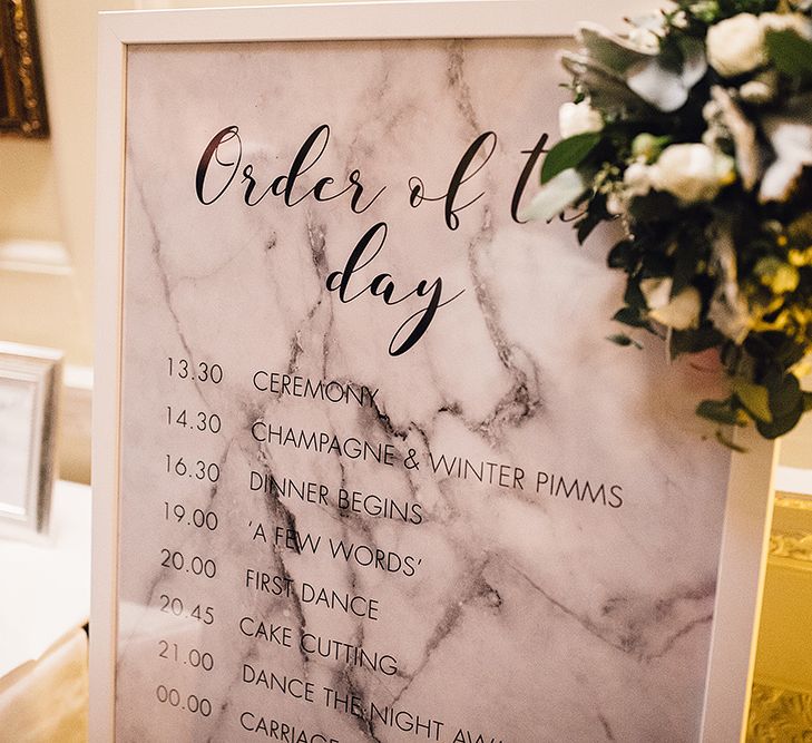 Mable Wedding Stationery | Order of The Day Sign