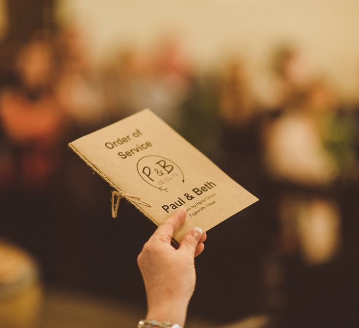 Kraft Paper Wedding Stationery | PapaKåta Tipi at Angrove Park North Yorkshire | Matt Penberthy Photography