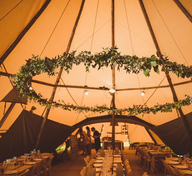 Greenery Installation | PapaKåta Tipi at Angrove Park North Yorkshire | Matt Penberthy Photography