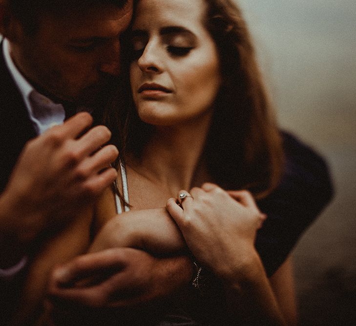 Atmospheric, Moody Pre Wedding Engagement Shoot at Cwm Idwal in Snowdonia by Carla Blain Photography