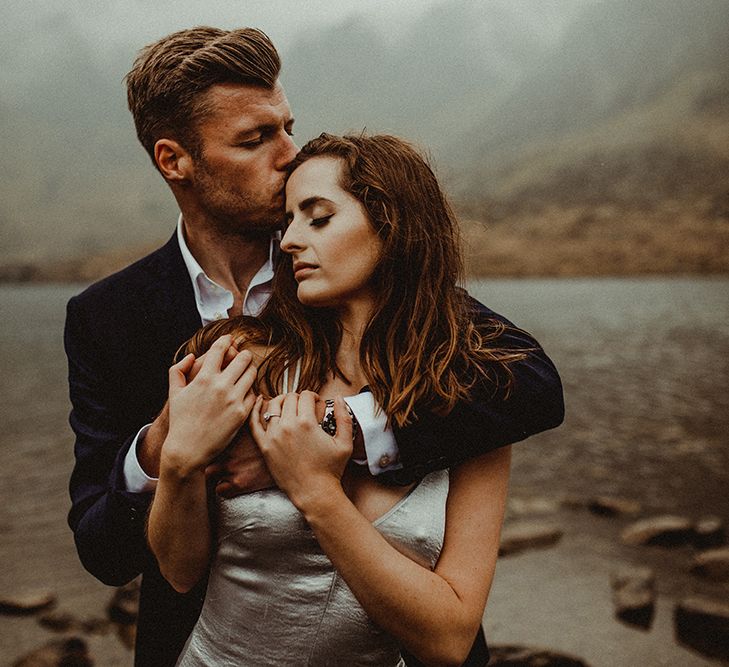 Atmospheric, Moody Pre Wedding Engagement Shoot at Cwm Idwal in Snowdonia by Carla Blain Photography