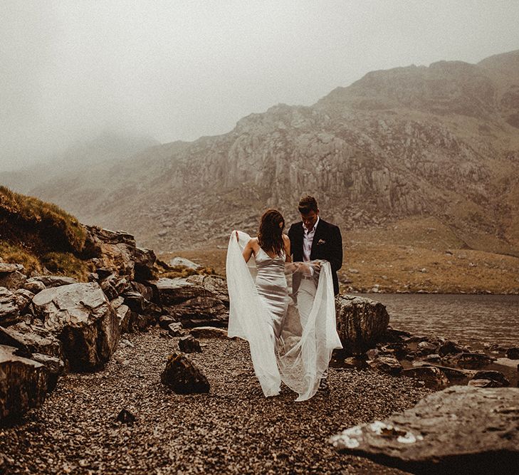 Atmospheric, Moody Pre Wedding Engagement Shoot at Cwm Idwal in Snowdonia by Carla Blain Photography