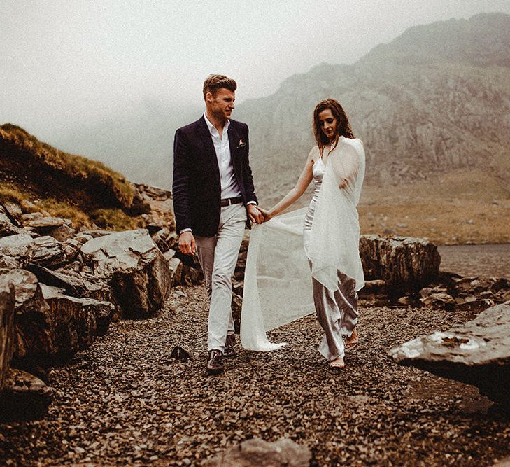 Atmospheric, Moody Pre Wedding Engagement Shoot at Cwm Idwal in Snowdonia by Carla Blain Photography