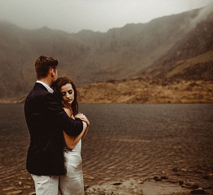 Atmospheric, Moody Pre Wedding Engagement Shoot at Cwm Idwal in Snowdonia by Carla Blain Photography