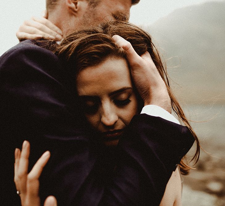 Atmospheric, Moody Pre Wedding Engagement Shoot at Cwm Idwal in Snowdonia by Carla Blain Photography