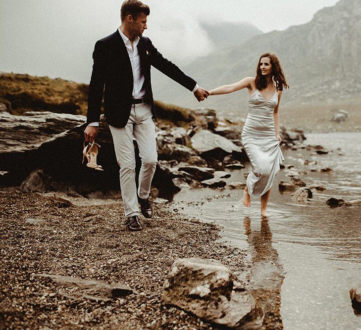 Atmospheric, Moody Pre Wedding Engagement Shoot at Cwm Idwal in Snowdonia by Carla Blain Photography