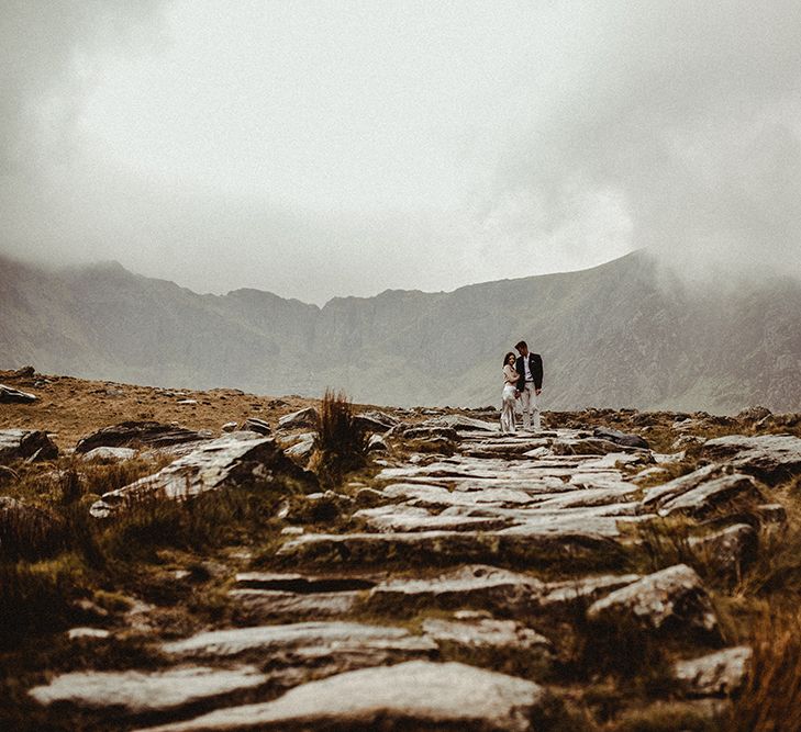 Atmospheric, Moody Pre Wedding Engagement Shoot at Cwm Idwal in Snowdonia by Carla Blain Photography