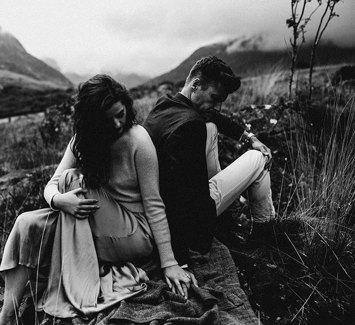 Atmospheric, Moody Pre Wedding Engagement Shoot at Cwm Idwal in Snowdonia by Carla Blain Photography