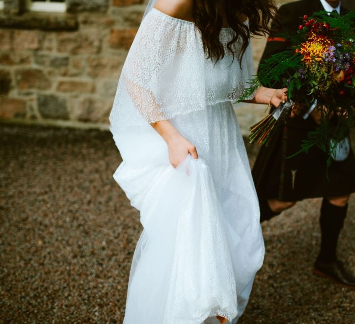 Autumn Wedding At Coos' Cathedral Aboyne Aberdeen With Bride In Bespoke Wedding Dress & Groom In Kilt With Images & Film By Tub Of Jelly