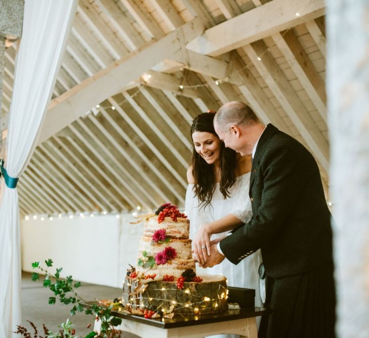 Autumn Wedding At Coos' Cathedral Aboyne Aberdeen With Bride In Bespoke Wedding Dress & Groom In Kilt With Images & Film By Tub Of Jelly