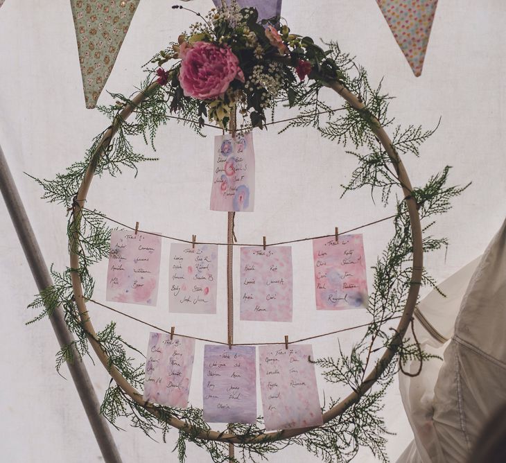 Floral Hoop Table Plan