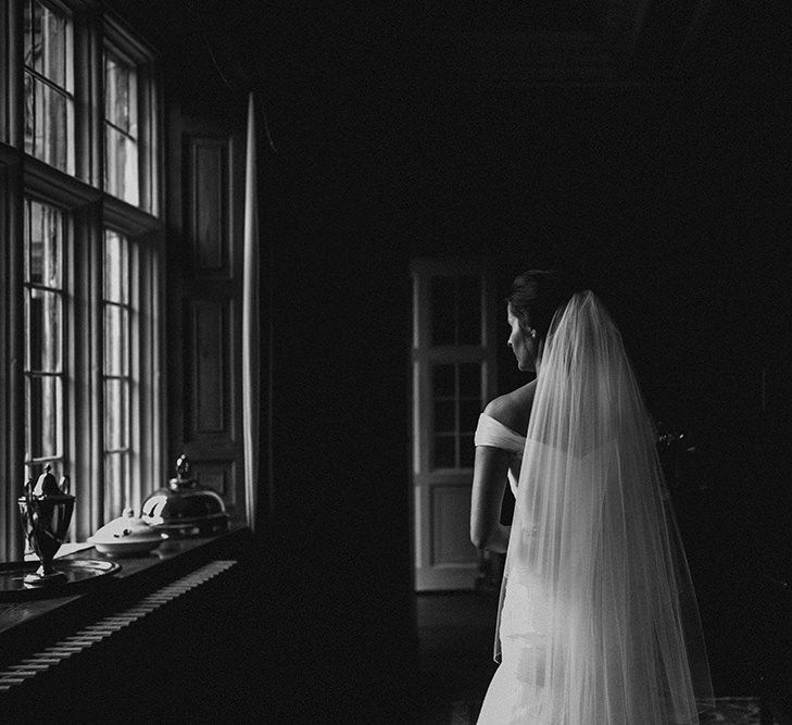 Elegant Black Tie Wedding At Dorfold Hall With Bride In Fishtail Gown Bridesmaids In Ghost And Images From Carla Blain Photography