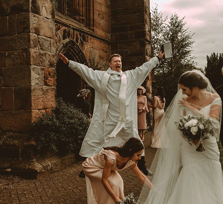 Elegant Black Tie Wedding At Dorfold Hall With Bride In Fishtail Gown Bridesmaids In Ghost And Images From Carla Blain Photography