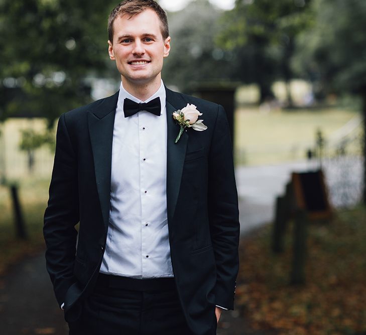 Groom In Black Tie