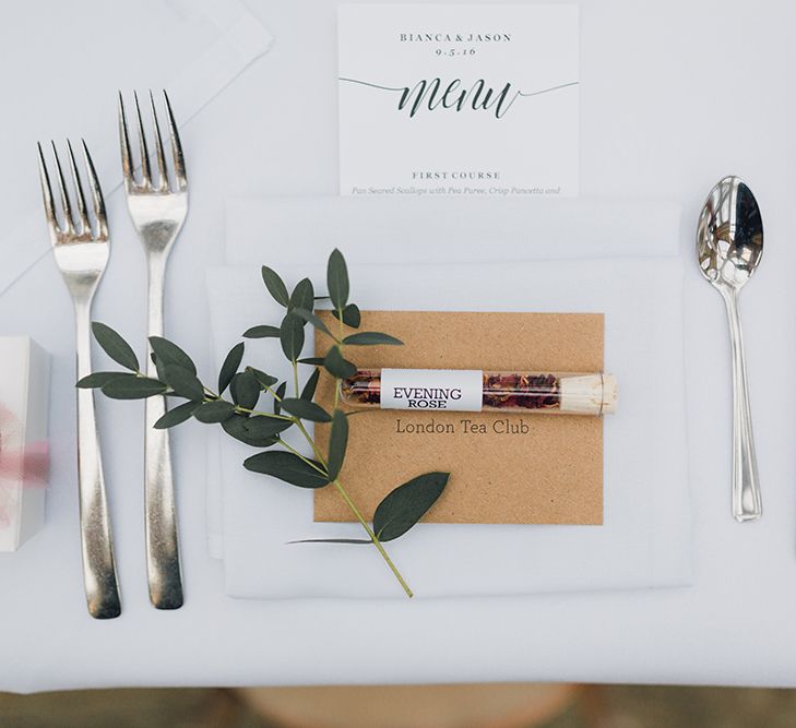 Elegant Simple Place Setting For Wedding