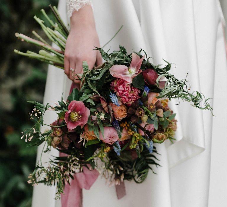 Bridal Separates By KMR Bespoke Bridal | Bright Wedding Bouquet | Sheffield Botanical Gardens | Sarah Folega Fine Art Photography