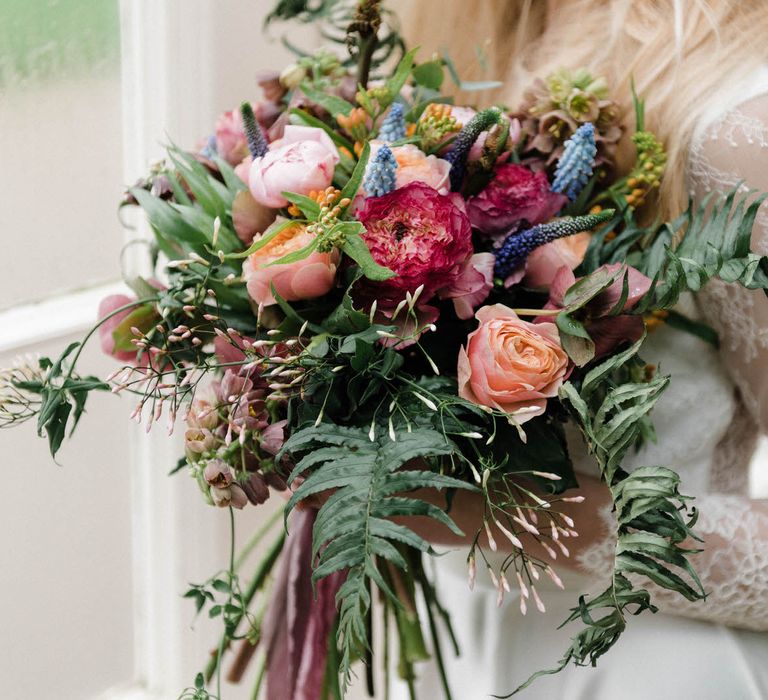 Bridal Separates By KMR Bespoke Bridal | Bright Wedding Bouquet | Sheffield Botanical Gardens | Sarah Folega Fine Art Photography