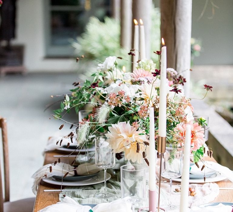 Flower Installation & Tablescape | Botanical Boho Luxe Inspiration | Philippa Sian Photography