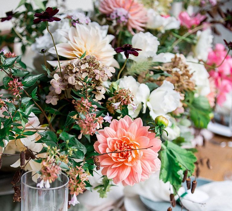 Flower Installation & Tablescape | Botanical Boho Luxe Inspiration | Philippa Sian Photography