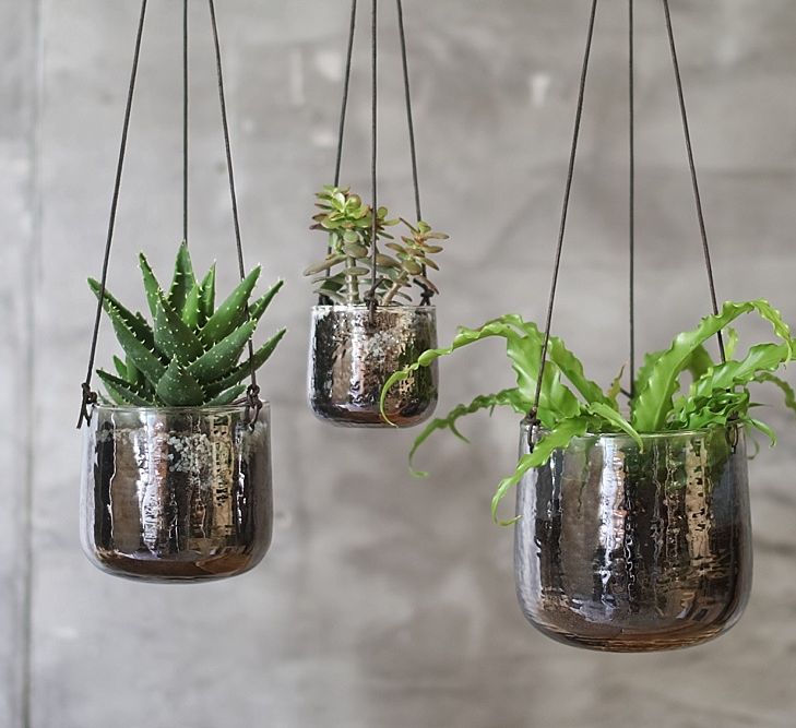 Hanging Planters at The Wedding Shop