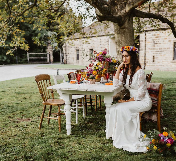 Outdoor Dining Set Up For Wedding