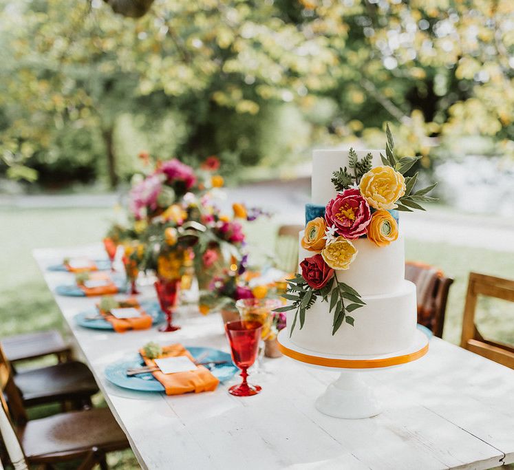 Bright & Botanical Wedding Inspiration Shoot Planned & Styled by Oakleaf Weddings & Events Glory Days Bridal Dresses Images From Caitlin + Jones Photography