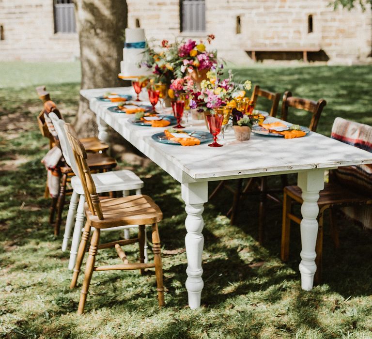 Bright & Botanical Wedding Inspiration Shoot Planned & Styled by Oakleaf Weddings & Events Glory Days Bridal Dresses Images From Caitlin + Jones Photography