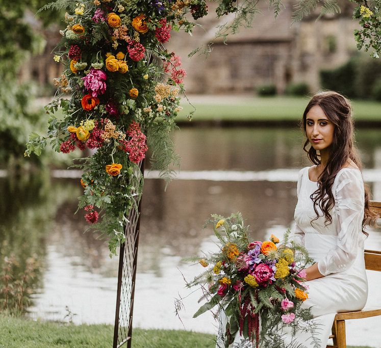 Bright & Botanical Wedding Inspiration Shoot Planned & Styled by Oakleaf Weddings & Events Glory Days Bridal Dresses Images From Caitlin + Jones Photography