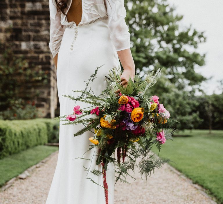 Bright & Botanical Wedding Inspiration Shoot Planned & Styled by Oakleaf Weddings & Events Glory Days Bridal Dresses Images From Caitlin + Jones Photography