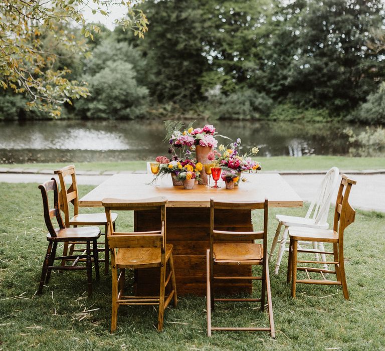 Bright & Botanical Wedding Inspiration Shoot Planned & Styled by Oakleaf Weddings & Events Glory Days Bridal Dresses Images From Caitlin + Jones Photography