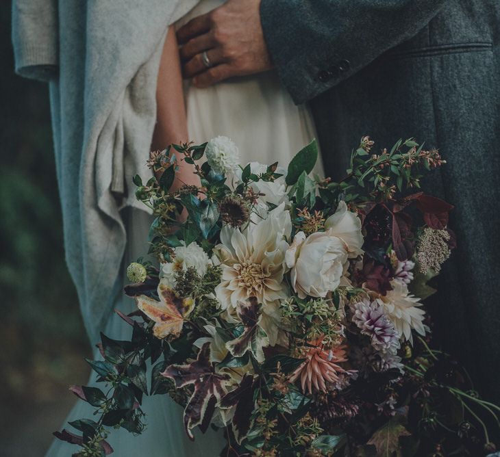 Autumn Wedding Bouquet With Flowers Grown And Arranged by The Garden Gate Flower Company