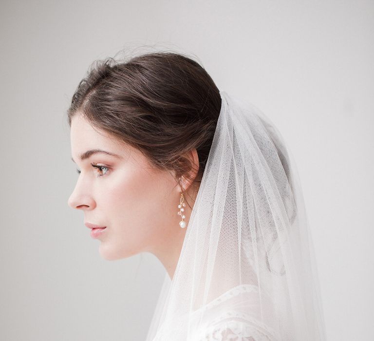 Isabella silk style wedding veil