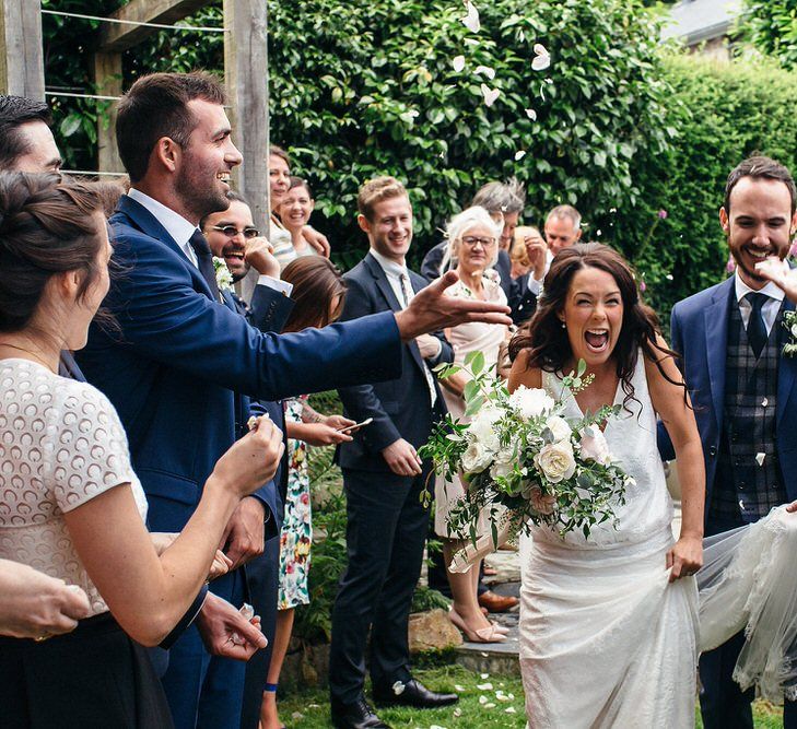 Bride In Charlie Brear Wedding Dress