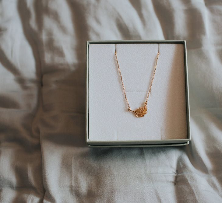 Delicate Gold Feather Necklace