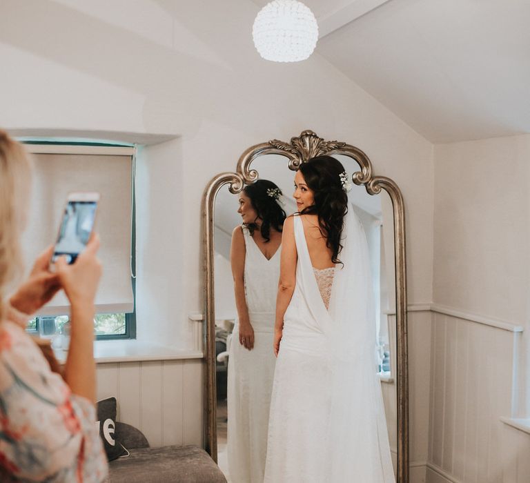 Bride In Charlie Brear Wedding Dress