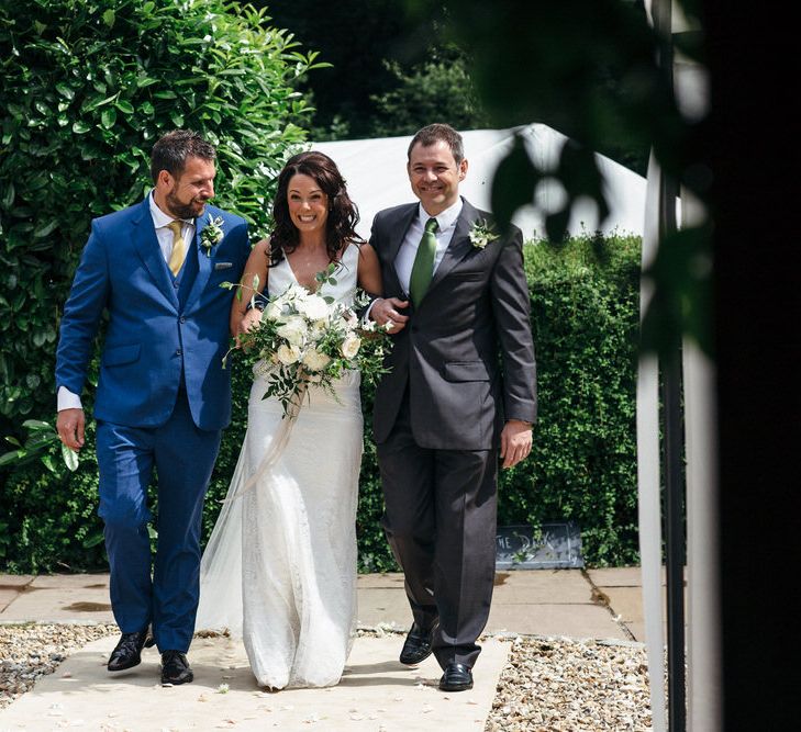 Bride In Charlie Brear Wedding Dress