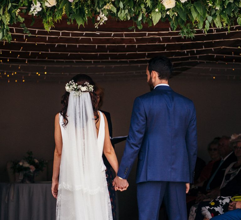 Bride In Charlie Brear Wedding Dress