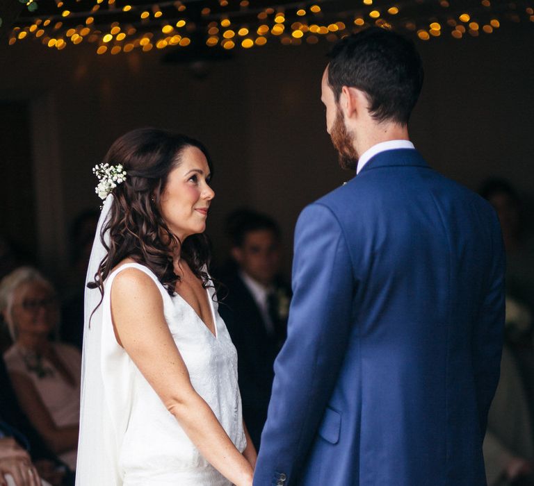 Bride In Charlie Brear Wedding Dress