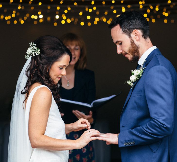 Bride In Charlie Brear Wedding Dress