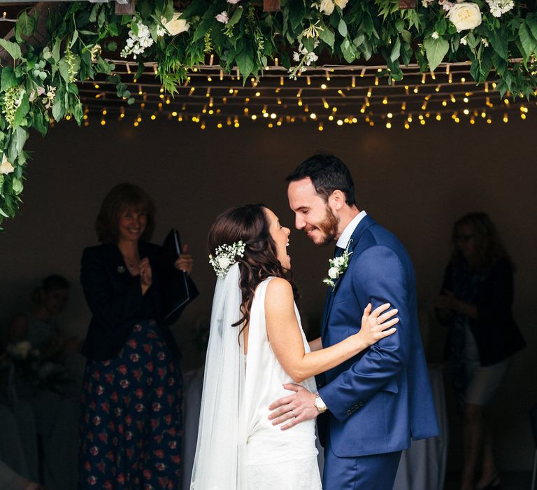 Bride In Charlie Brear Wedding Dress