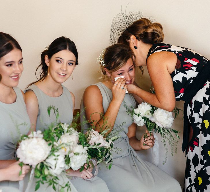 Bridesmaids In Sage Green Dresses