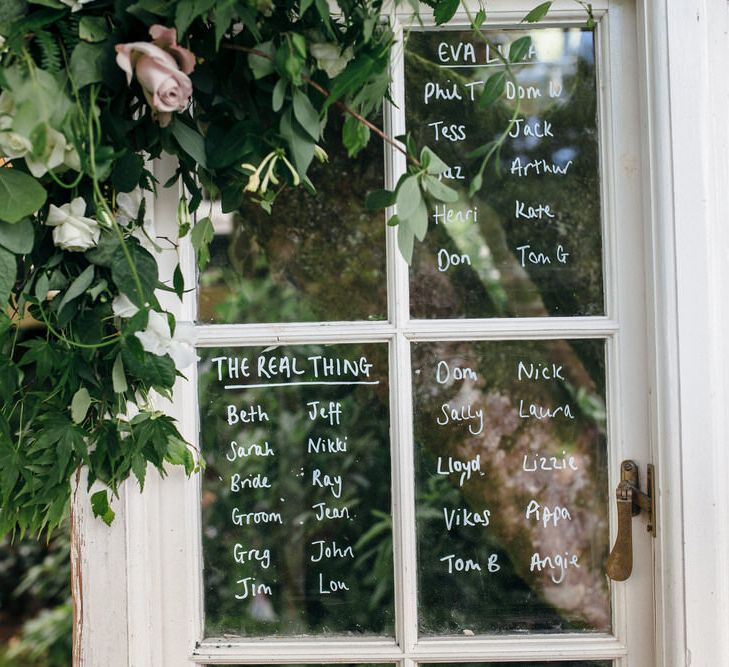 Glass Window Table Plan For Wedding